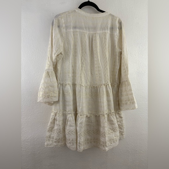 Elan Metallic Bell Sleeve Cover-Up Mini Dress size M - Picture 9 of 10